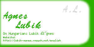 agnes lubik business card